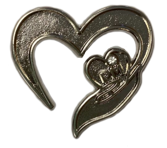 PM Heart Pin Badge